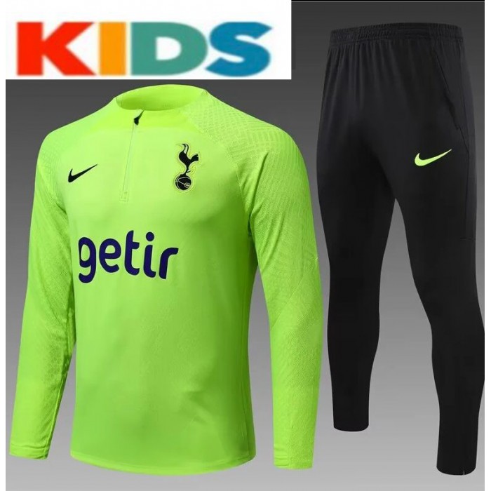 22-23 Tottenham Hotspur Green Kids Edition Classic Jacket Training Suit (Top+Pant)-9056796