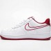 Air Force 1 07 Lthr AF1 Runing Shoes-White/Red_12945