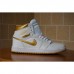 Jordan 1 Series AJ1 Running Shoes-White/Gold_38679