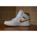 Jordan 1 Series AJ1 Running Shoes-White/Gold_38679