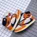 Air Jordan 1 Retro High OG Basketball Shoes-White/Orange_30115