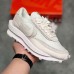 Sacai x LVD Waffle Daybreak Running Shoes-All White_89378