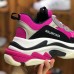Balenciaga Triple-S Sneaker 17FW Clunky Sneaker triple Running Shoes-Rose Red/Black_99429
