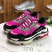 Balenciaga Triple-S Sneaker 17FW Clunky Sneaker triple Running Shoes-Rose Red/Black_99429