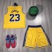 LAKERS 23 quick-drying 2 Piece Set basketball uniform T-shirt Pants Suit Beach Pants_90970