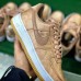 Air Force 1 Low Clot Rose Gold Silk AF1 Running Shoes-Gold/White_37902