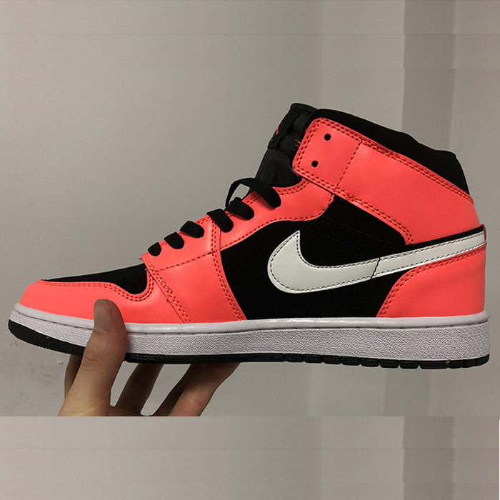 Air Jordan AJ1 Mid Basketball Shoes-Red/Black_75740