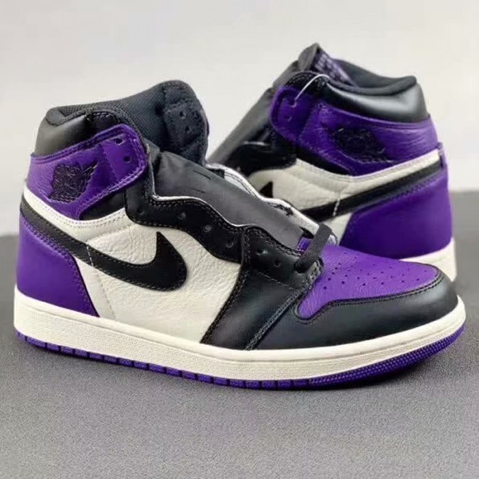 Air Jordan 1 Retro OG AJ1 Running Shoes-Black/Purple