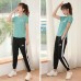 Adidas 2 Piece Set Quick drying Yoga For Women's Running Fitness T-Shirt Sports Wear Fitness Clothing Women Training Set Pants Sport Suit-5281640