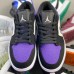Crossover Air Jordan 1 Retro Low AJ1 Running Shoes-Black/Purple-6216352