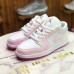 Crossover AIR JORDAN 1 MID GS AJ1 Running Shoes-White/Pink-6308371