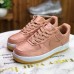 Air Force 1 Air Clot AF1 Women Running Shoes-Rose Gold/White-1239644