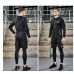 Adidas 4 Piece Set Quick drying For men's Running Fitness Sports Wear Fitness Clothing men Training Set Sport Suit-4425515