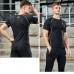 Adidas 3 Piece Set Quick drying For men's Running Fitness Sports Wear Fitness Clothing men Training Set Sport Suit-5593256