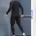 Adidas 4 Piece Set Quick drying For men's Running Fitness Sports Wear Fitness Clothing men Training Set Sport Suit-6713400