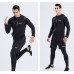 Under Armour 4 Piece Set Quick drying For men's Running Fitness Sports Wear Fitness Clothing men Training Set Sport Suit-1995320