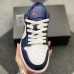 Air Jordan 1 Low Running Shoes-Navy Blue/White-9449068