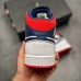 Air Jordan 1 Mid Jordan Brand Running Shoes-Navy Blue/White-7259458