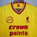Retro 85/86 Liverpool away yellow version short sleeve training suit-3292010