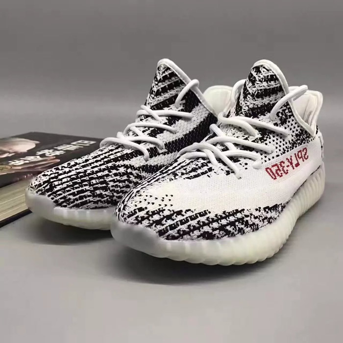 X Kanye West Yeezy SPLY 350 V2 Boost Running Shoes-Zebra pattern