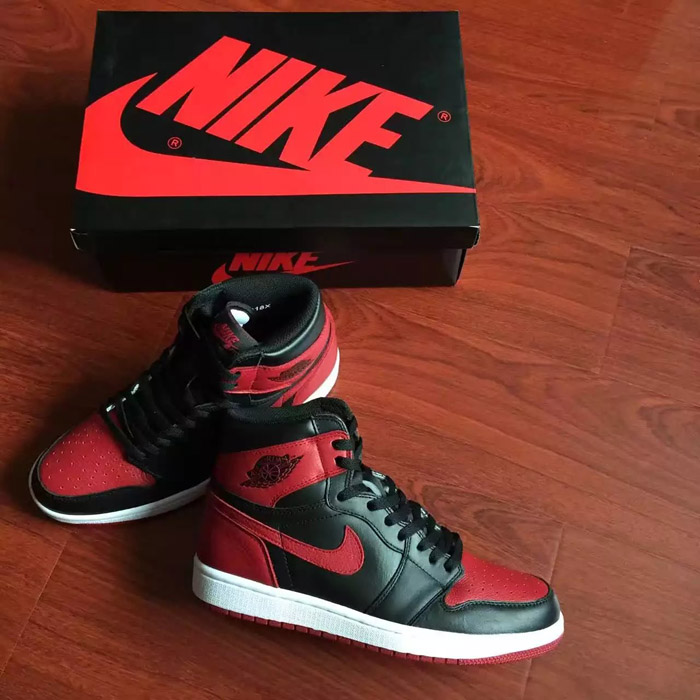Air Jordan Mid AJ1 basketball shoes casual shoes-Red/Black