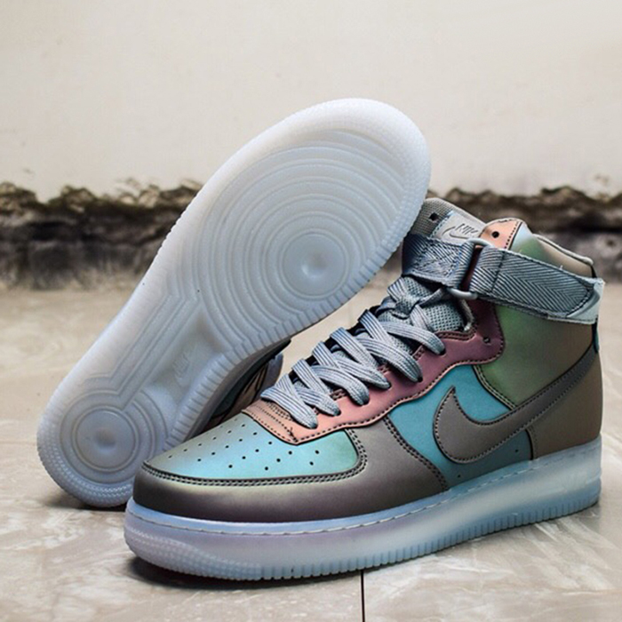 Air Force 1 07 LV8  AF1 Anthracite High Help Runing Shoes-Purple/Blue_33798