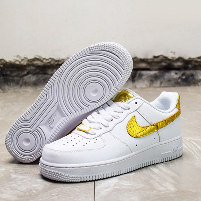 Air Force 1 Low AF1 Runing Shoes-White/Gold_18429