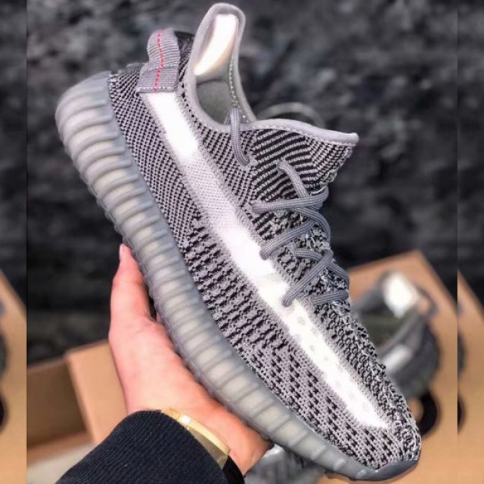 Yeezy 350 Boost V2 Static Refective Runing Shoes-Black/Gray_22133