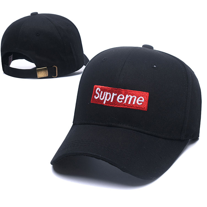 Supreme letter fashion trend cap baseball cap men and women casual hat-Black_95084