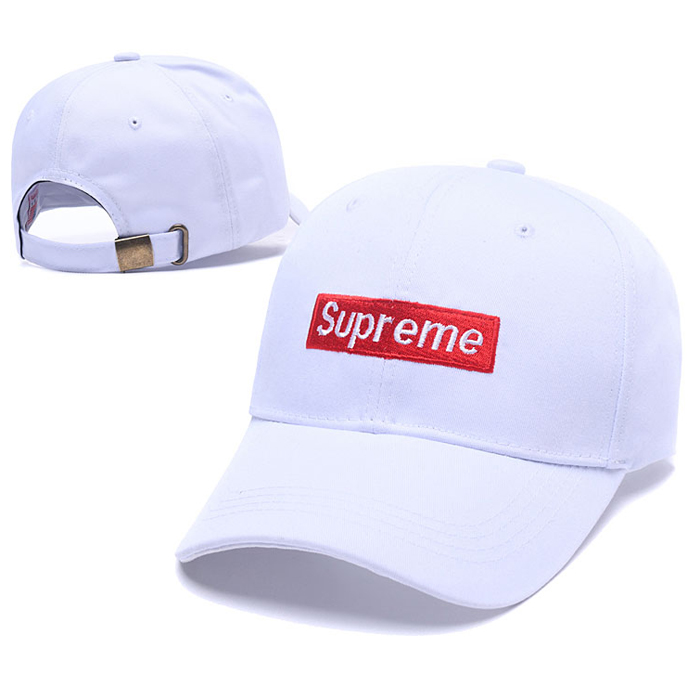 Supreme letter fashion trend cap baseball cap men and women casual hat-White_76697