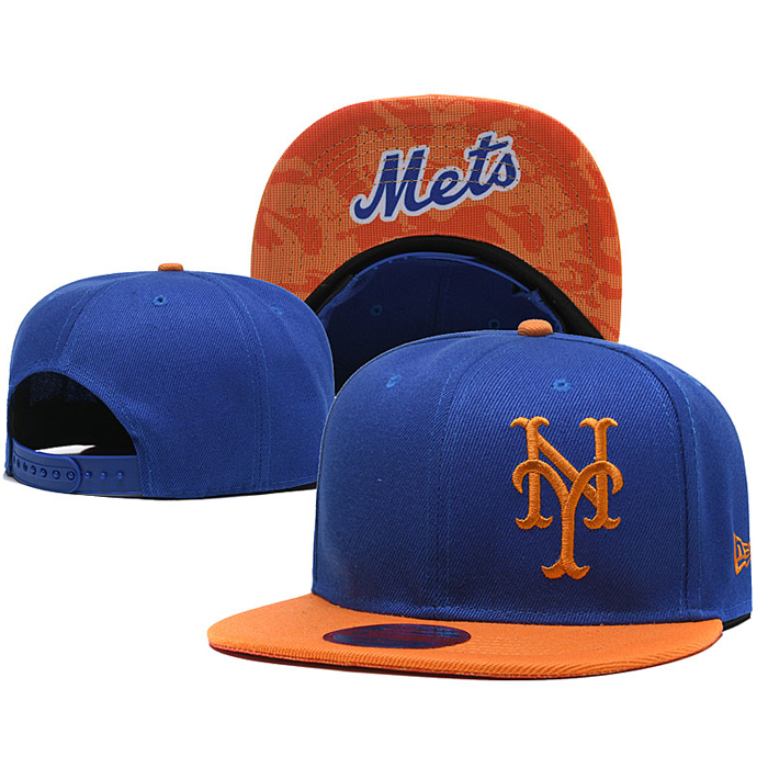 NY letter fashion trend cap baseball cap men and women casual hat-Blue/Orange_78712