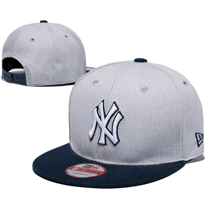 NY letter fashion trend cap baseball cap men and women casual hat-Blue/Gray_32358