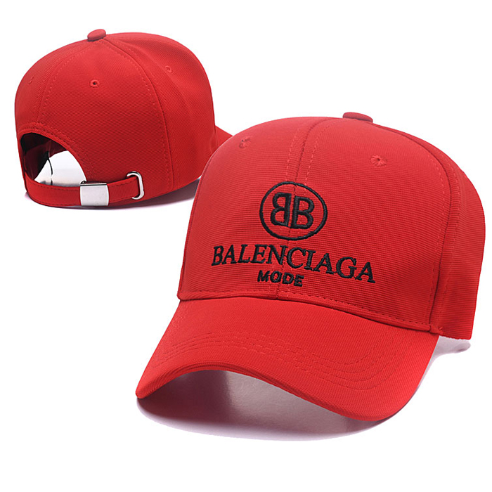 Balenciaga letter fashion trend cap baseball cap men and women casual hat-Red_53637