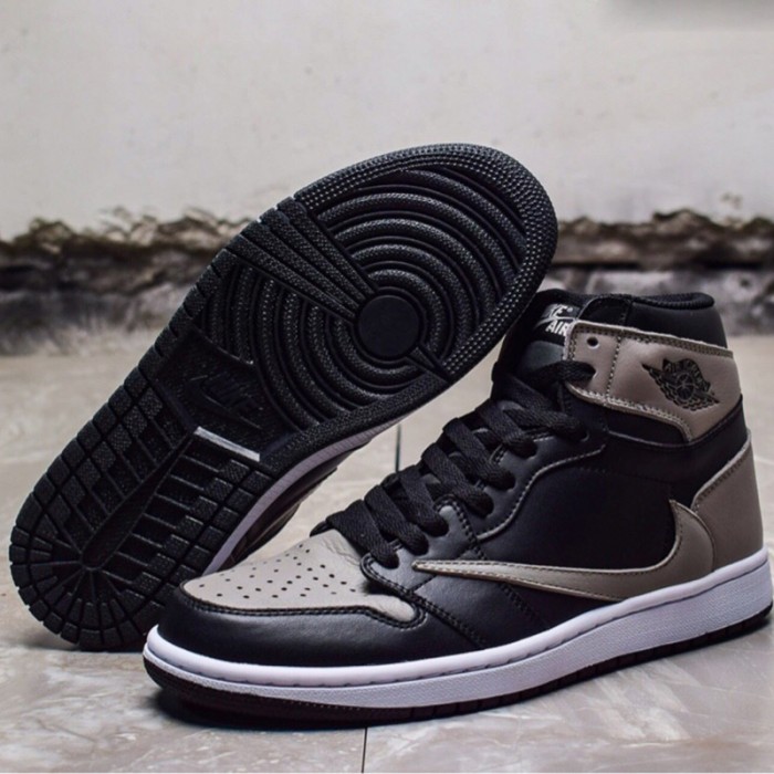 Air Jordan 1 Retro High OG "Swoosh" Running Shoes-Brown/Black_40004