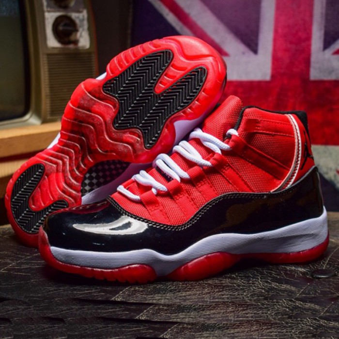 Air Jordan 11 Retro AJ11 Basketball Shoes-Red/Black_74867