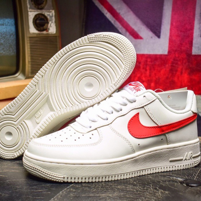 Air Force 1 Low AF1 Runing Shoes-White/Red_68966