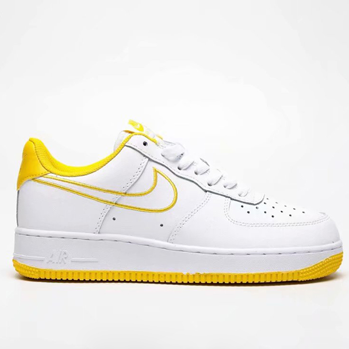 Air Force 1 07 Lthr AF1 Runing Shoes-White/Yellow_67120