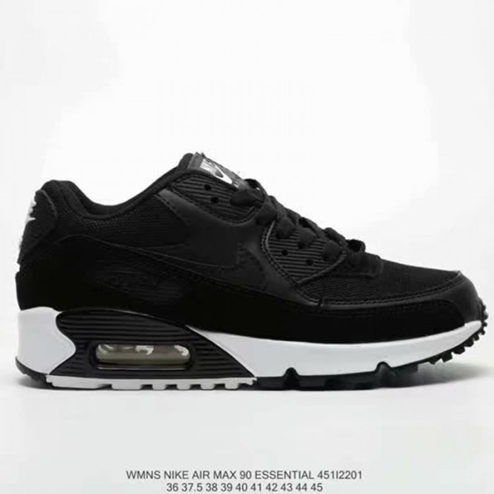 Wmns Air Max 90 Essential Runing Shoes-Black/White_54314