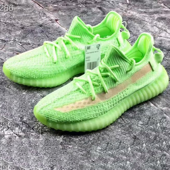 X Kanye Yeezy Boost 350 V2 “GID” Running Shoes-Fluorescent Green_95404
