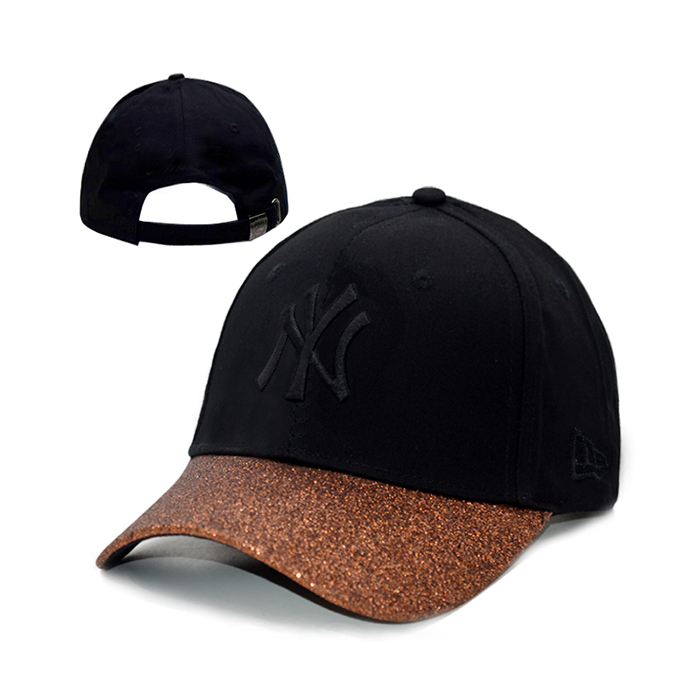 NY letter fashion trend cap baseball cap men and women casual hat-Black/Brown_50443