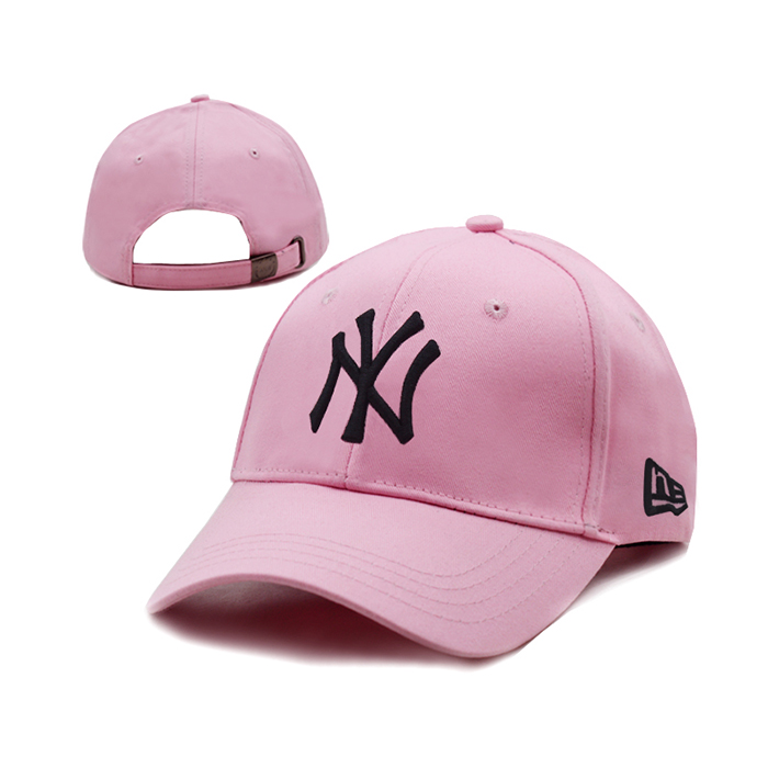 NY letter fashion trend cap baseball cap men and women casual hat-Pink/Black_15911