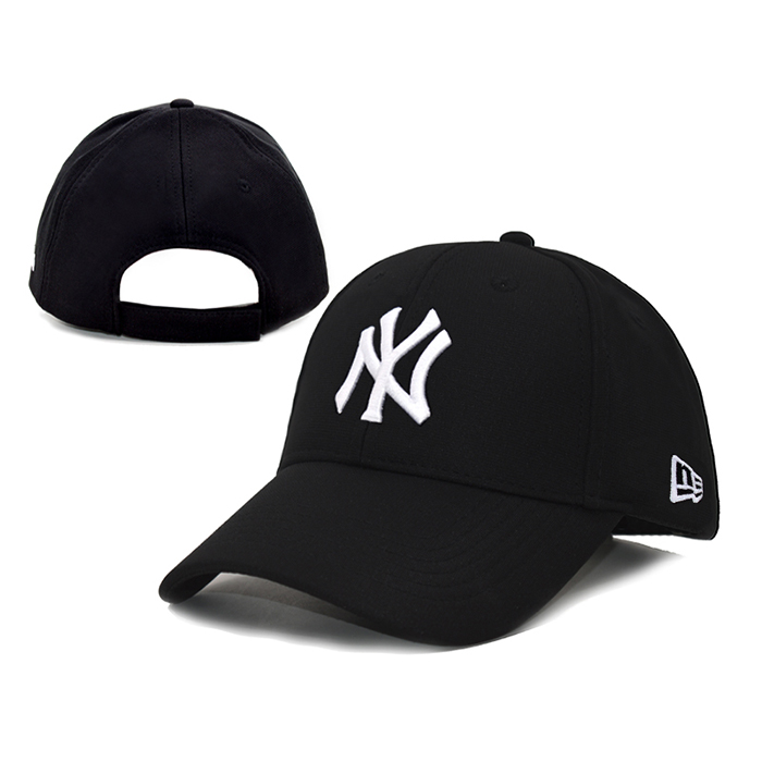 NY letter fashion trend cap baseball cap men and women casual hat-Black/White_62878