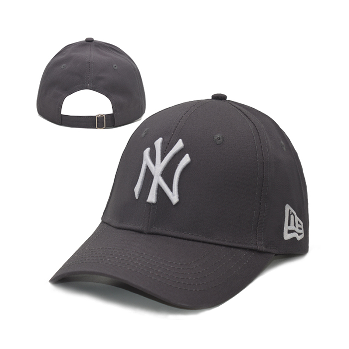 NY letter fashion trend cap baseball cap men and women casual hat-Gray/White_94779