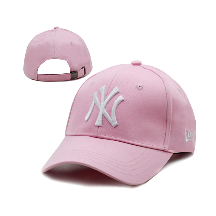 NY letter fashion trend cap baseball cap men and women casual hat-Pink/White_40743