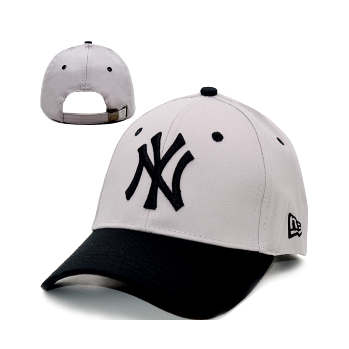 NY letter fashion trend cap baseball cap men and women casual hat-Black/Gray_81796