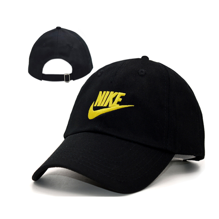 NK letter fashion trend cap baseball cap men and women casual hat-Black/Yellow_45374