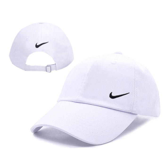 NK letter fashion trend cap baseball cap men and women casual hat-White/Black_90441