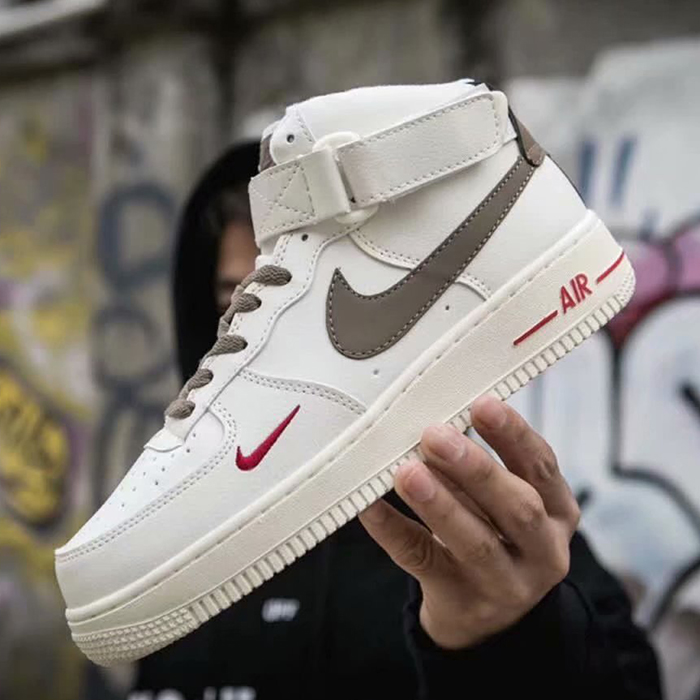 AIR FORCE 1 HIGH AF1 Running Shoes-White/Black_37281