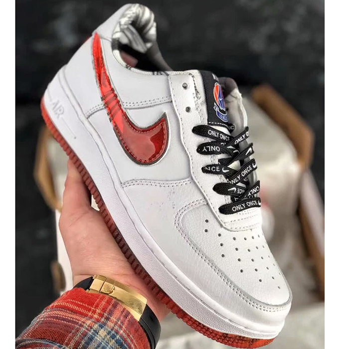 Air Force 1 '07 LV8 AF1 Running Shoes-White/Red_50340