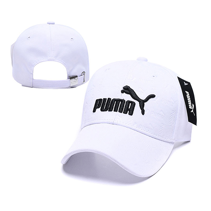 PUMA letter fashion trend cap baseball cap men and women casual hat-Black/White_95972